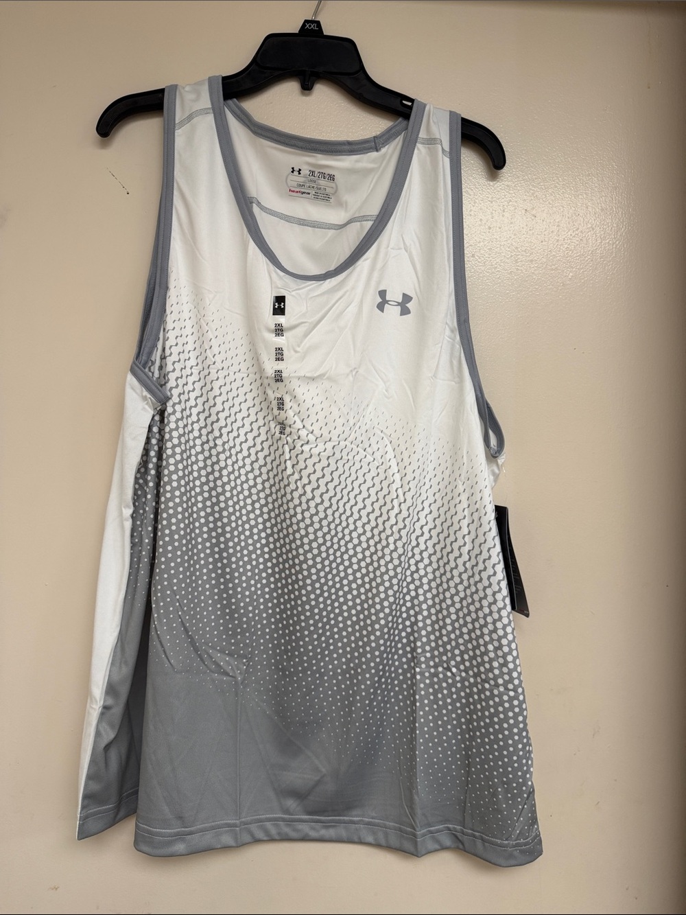 Under Armour White & Gray Gradient Dot Men’s Tank Top